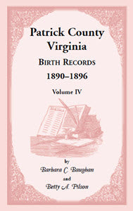PDF: Patrick County, Virginia Birth Records 1890-1896 Volume IV
